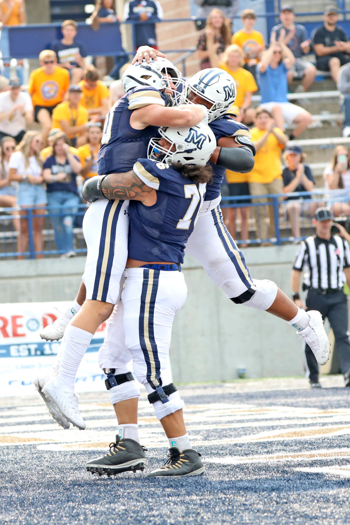 Montana State Bobcat Football against San Diego on Saturday September 18, 2021 at bobcat Statuim in Bozeman Montana.
